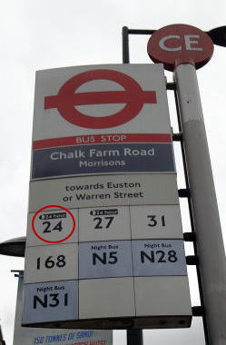 バス停の番号表記
