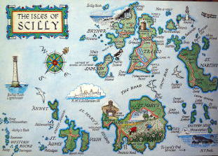 シリー諸島の地図カード