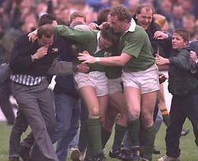 1991年ダブリンにてアイルランド対オーストラリア試合後のダウンズランドロード