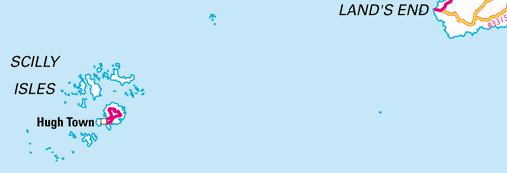 シリー諸島周辺地図